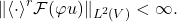 \[ \|\langle\cdot\rangle^r\mathcal{F}(\varphi u)\|_{L^2(V)}<\infty. \]