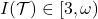 I({\mathcal T})\in[3,\omega)