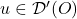 u\in\mathcal{D}'(O)